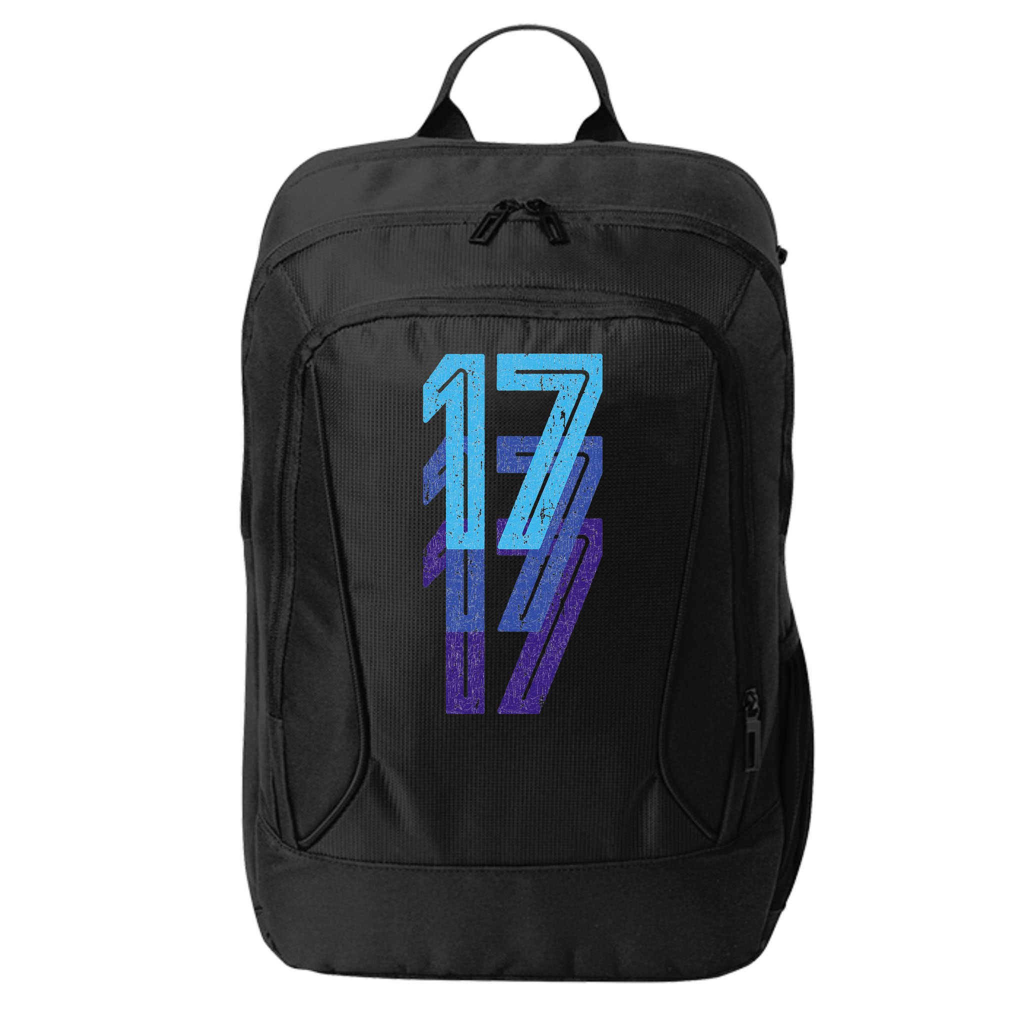 17 Lucky Number 17th Year Birthday Age Sports Team City Backpack