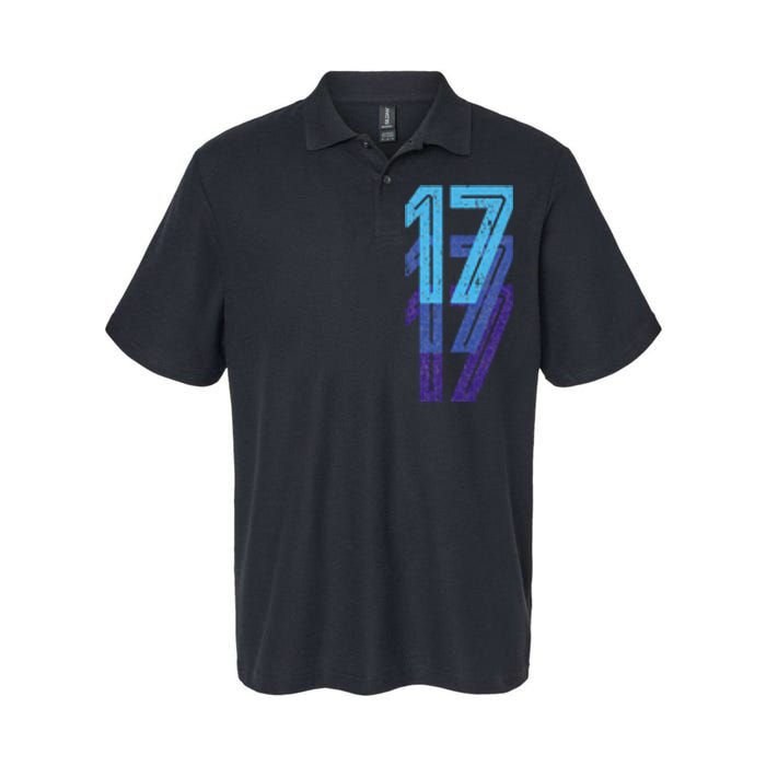 17 Lucky Number 17th Year Birthday Age Sports Team Softstyle Adult Sport Polo