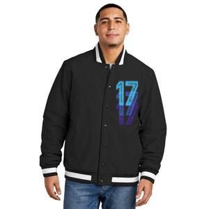 17 Lucky Number 17th Year Birthday Age Sports Team Insulated Varsity Jacket