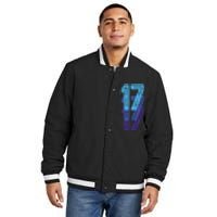 17 Lucky Number 17th Year Birthday Age Sports Team Insulated Varsity Jacket