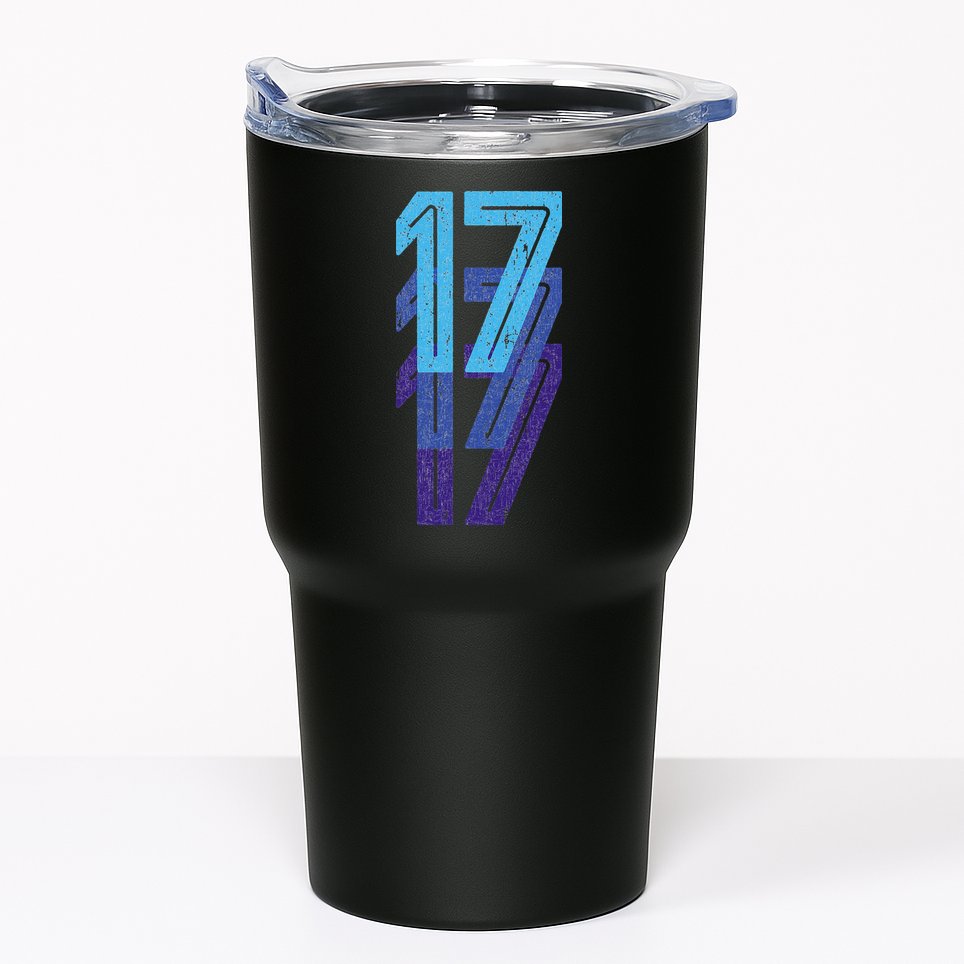17 Lucky Number 17th Year Birthday Age Sports Team Tumbler