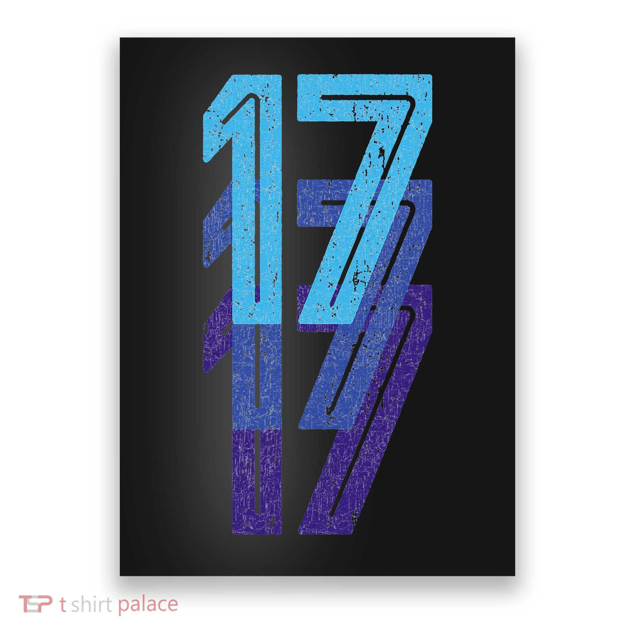 17 Lucky Number 17th Year Birthday Age Sports Team Poster