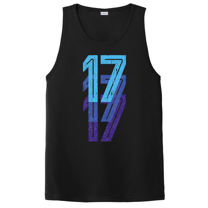 17 Lucky Number 17th Year Birthday Age Sports Team PosiCharge Competitor Tank