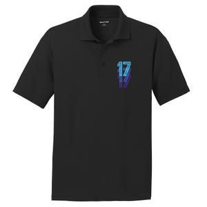 17 Lucky Number 17th Year Birthday Age Sports Team PosiCharge RacerMesh Polo