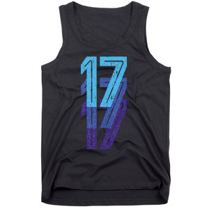 17 Lucky Number 17th Year Birthday Age Sports Team Tank Top