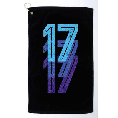 17 Lucky Number 17th Year Birthday Age Sports Team Golf Towel