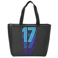 17 Lucky Number 17th Year Birthday Age Sports Team Zip Tote Bag