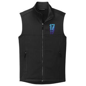 17 Lucky Number 17th Year Birthday Age Sports Team Collective Smooth Fleece Vest