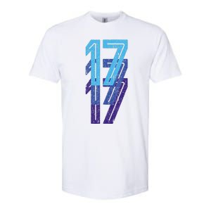 17 Lucky Number 17th Year Birthday Age Sports Team Softstyle CVC T-Shirt