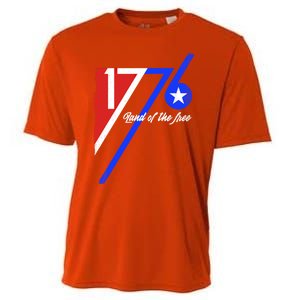 1776 Land Of The Free Independence Day 4th Of July Retro Gift Cooling Performance Crew T-Shirt