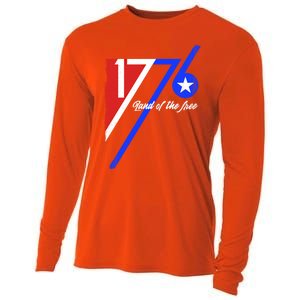 1776 Land Of The Free Independence Day 4th Of July Retro Gift Cooling Performance Long Sleeve Crew