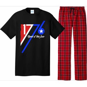 1776 Land Of The Free Independence Day 4th Of July Retro Gift Pajama Set