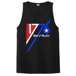 1776 Land Of The Free Independence Day 4th Of July Retro Gift PosiCharge Competitor Tank