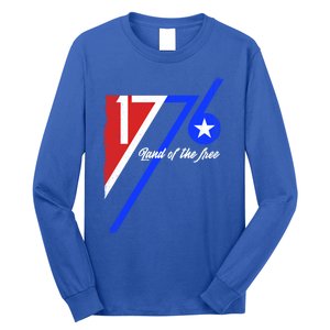 1776 Land Of The Free Independence Day 4th Of July Retro Gift Long Sleeve Shirt