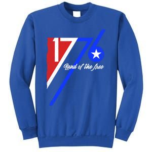 1776 Land Of The Free Independence Day 4th Of July Retro Gift Sweatshirt