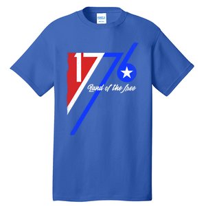 1776 Land Of The Free Independence Day 4th Of July Retro Gift Tall T-Shirt