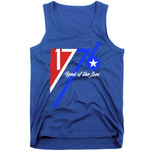 1776 Land Of The Free Independence Day 4th Of July Retro Gift Tank Top