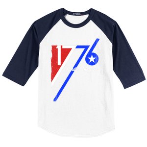 1776 Land Of The Free Independence Day 4th Of July Retro Gift Baseball Sleeve Shirt