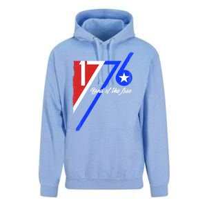 1776 Land Of The Free Independence Day 4th Of July Retro Gift Unisex Surf Hoodie