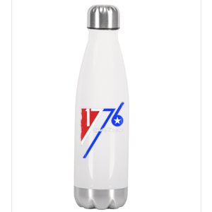 1776 Land Of The Free Independence Day 4th Of July Retro Gift Stainless Steel Insulated Water Bottle