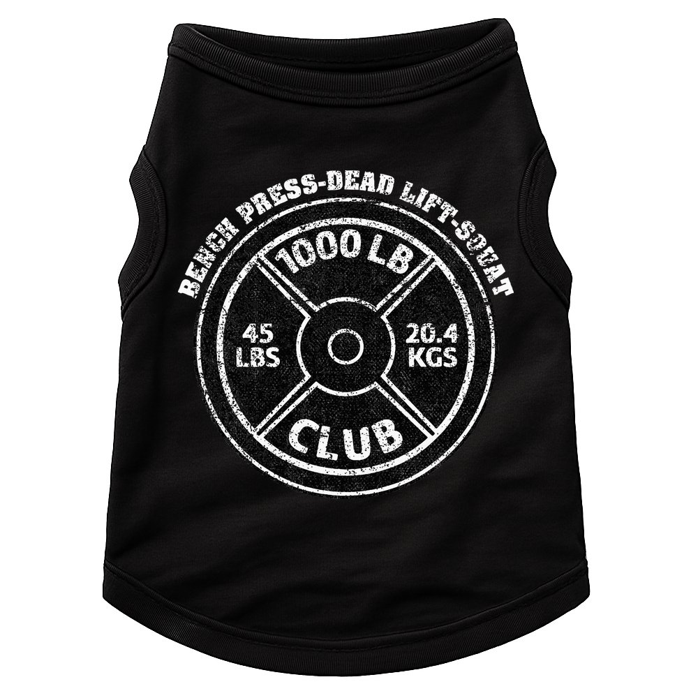 1000 Lbs Pound Club Gym Weightlifting Dead Lift Bench Press Doggie Tank