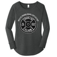 1000 Lbs Pound Club Gym Weightlifting Dead Lift Bench Press Women's Perfect Tri Tunic Long Sleeve Shirt