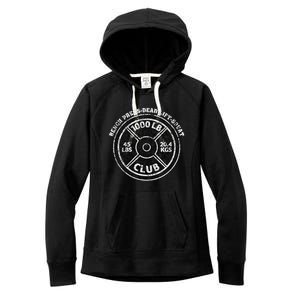 1000 Lbs Pound Club Gym Weightlifting Dead Lift Bench Press Women's Fleece Hoodie