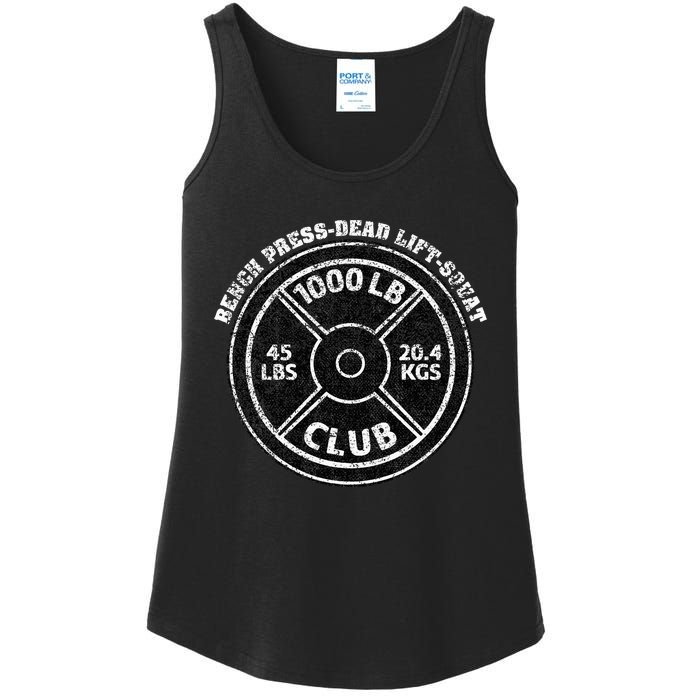 1000 Lbs Pound Club Gym Weightlifting Dead Lift Bench Press Ladies Essential Tank