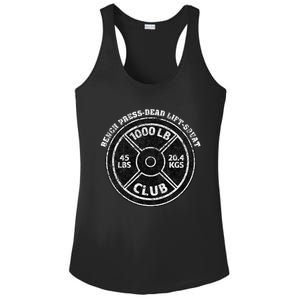 1000 Lbs Pound Club Gym Weightlifting Dead Lift Bench Press Ladies PosiCharge Competitor Racerback Tank