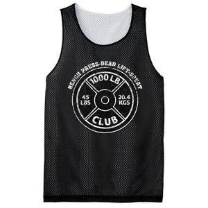 1000 Lbs Pound Club Gym Weightlifting Dead Lift Bench Press Mesh Reversible Basketball Jersey Tank