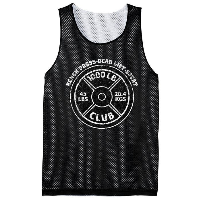 1000 Lbs Pound Club Gym Weightlifting Dead Lift Bench Press Mesh Reversible Basketball Jersey Tank