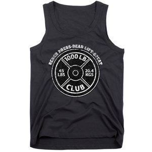 1000 Lbs Pound Club Gym Weightlifting Dead Lift Bench Press Tank Top