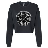 1000 Lbs Pound Club Gym Weightlifting Dead Lift Bench Press Cropped Pullover Crew