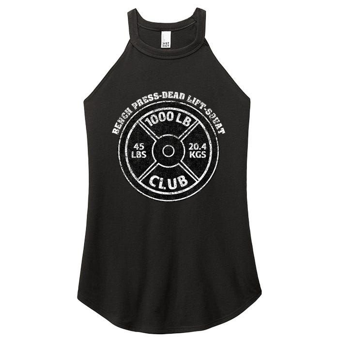 1000 Lbs Pound Club Gym Weightlifting Dead Lift Bench Press Women's Perfect Tri Rocker Tank