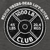 1000 Lbs Pound Club Gym Weightlifting Dead Lift Bench Press Vector Backpack