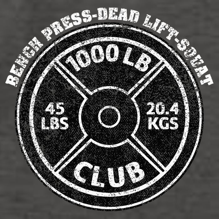 1000 Lbs Pound Club Gym Weightlifting Dead Lift Bench Press Vector Backpack