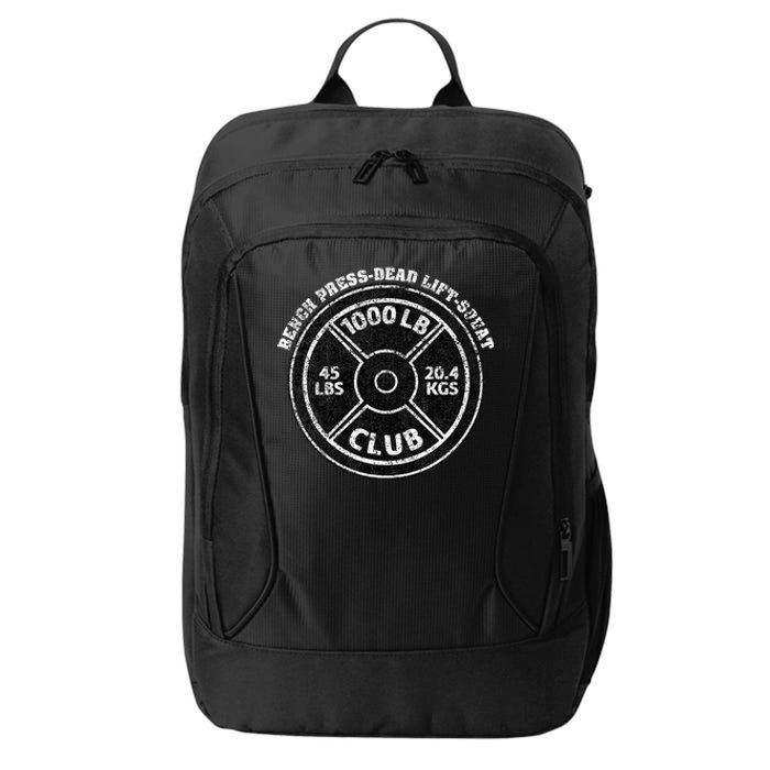 1000 Lbs Pound Club Gym Weightlifting Dead Lift Bench Press City Backpack