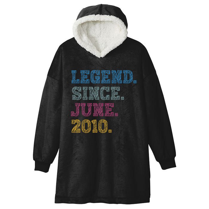 13YearOld Legend Since June 2010 13th Birthday Hooded Wearable Blanket