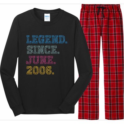 17YearOld Legend Since June 2006 17th Birthday Long Sleeve Pajama Set