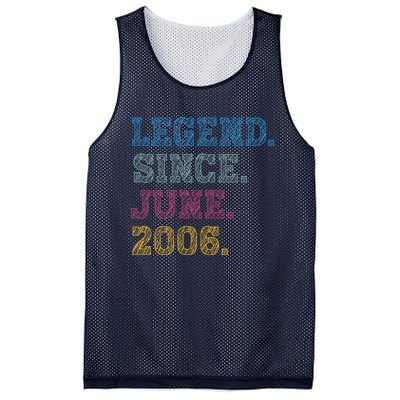 17YearOld Legend Since June 2006 17th Birthday Mesh Reversible Basketball Jersey Tank