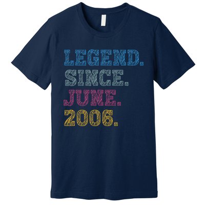 17YearOld Legend Since June 2006 17th Birthday Premium T-Shirt