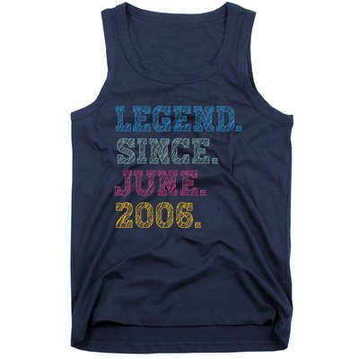 17YearOld Legend Since June 2006 17th Birthday Tank Top