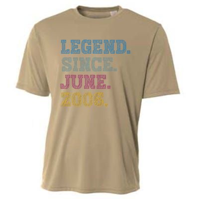 17YearOld Legend Since June 2006 17th Birthday Cooling Performance Crew T-Shirt