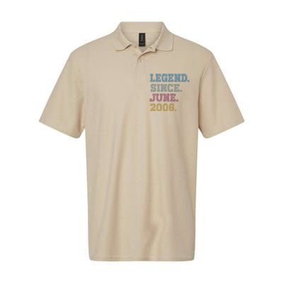 17YearOld Legend Since June 2006 17th Birthday Softstyle Adult Sport Polo