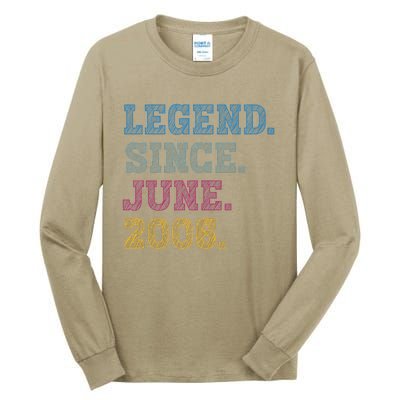 17YearOld Legend Since June 2006 17th Birthday Tall Long Sleeve T-Shirt