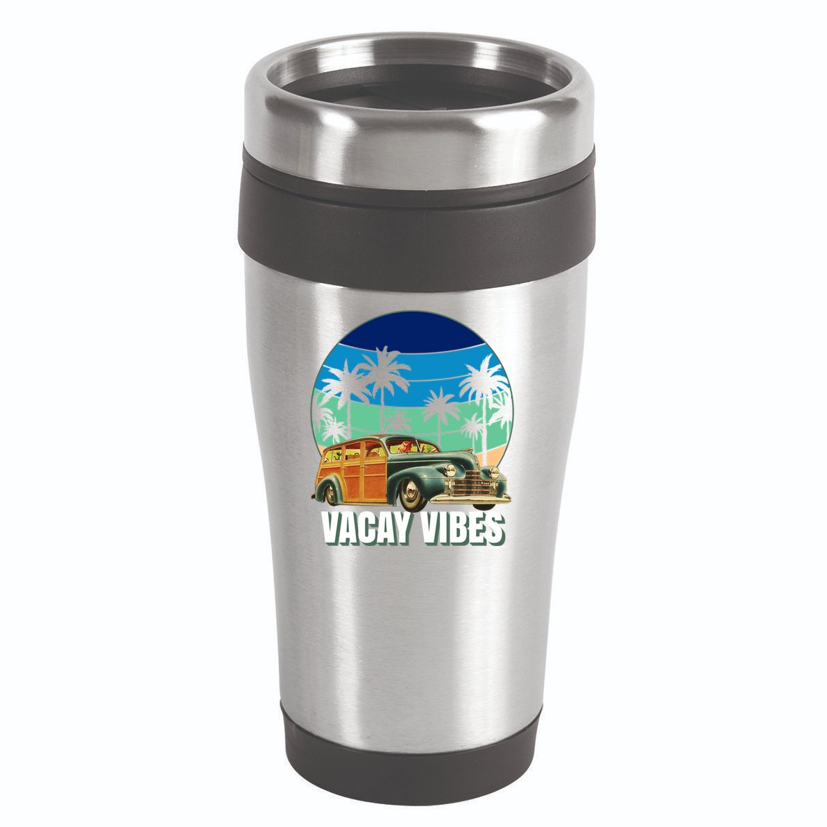 1940's Lowrider Station Wagon Vacay Vibes Family Vacation Cute Gift 16oz Travel Tumbler