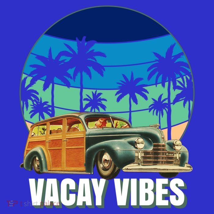 1940's Lowrider Station Wagon Vacay Vibes Family Vacation Cute Gift Tall T-Shirt