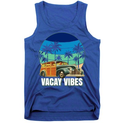 1940's Lowrider Station Wagon Vacay Vibes Family Vacation Cute Gift Tank Top