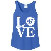 #17 Love Volleyball Mom Dad Proud Fan Gift Ladies Essential Tank