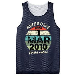 1 March 2010 15th Birthday 15 Year Old 2024 Birthday Mesh Reversible Basketball Jersey Tank